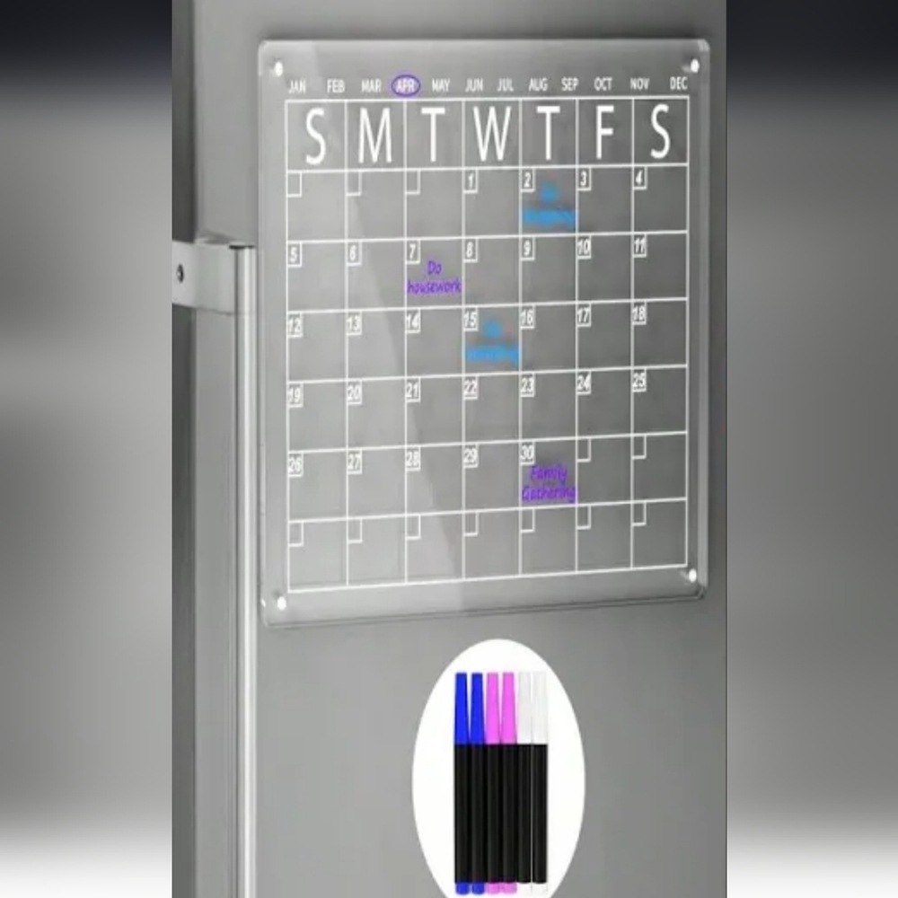 NWT-Aitee Acrylic Magnetic Calender for Fridge